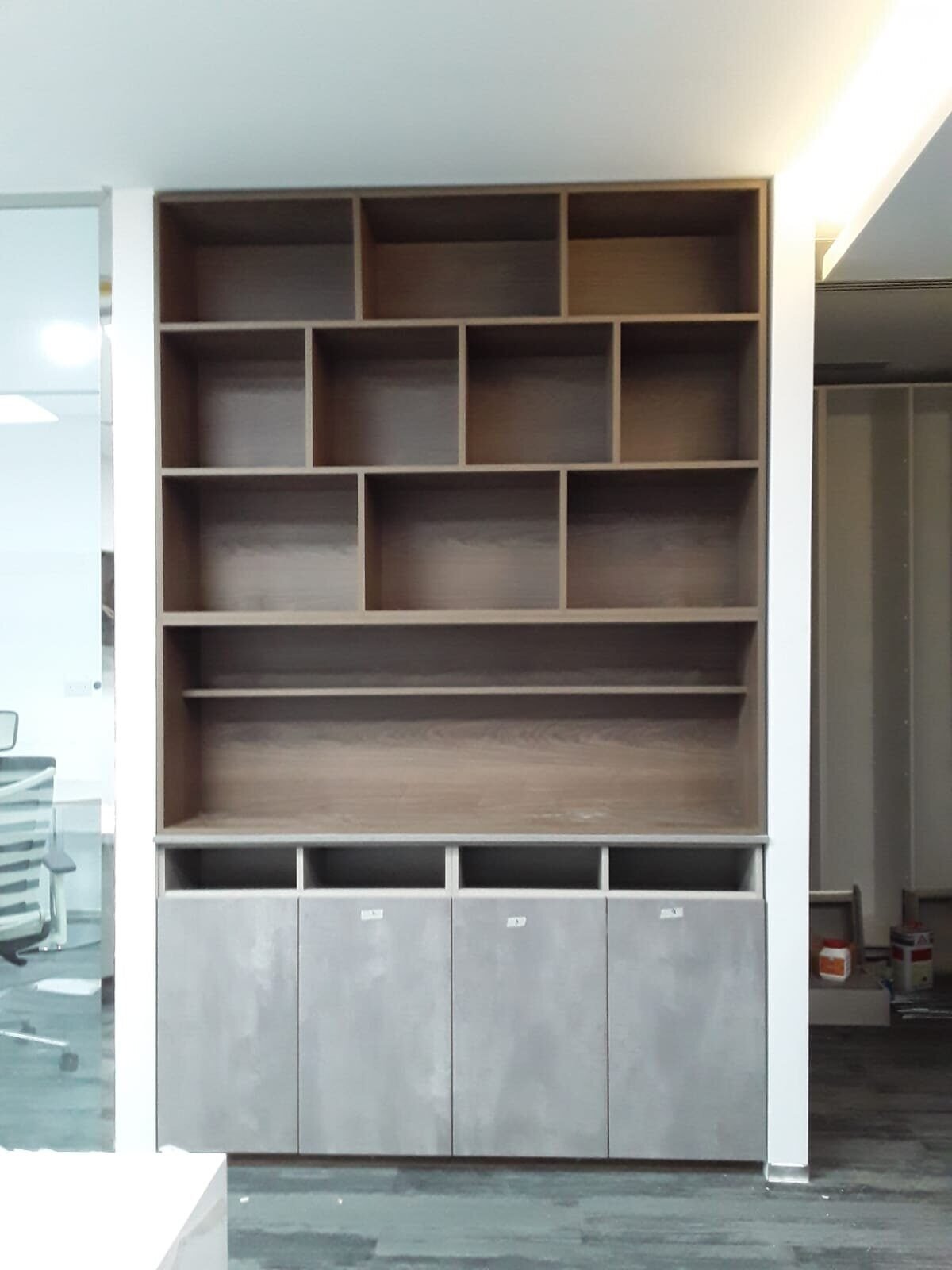 ENZO closet shelving module in showroom