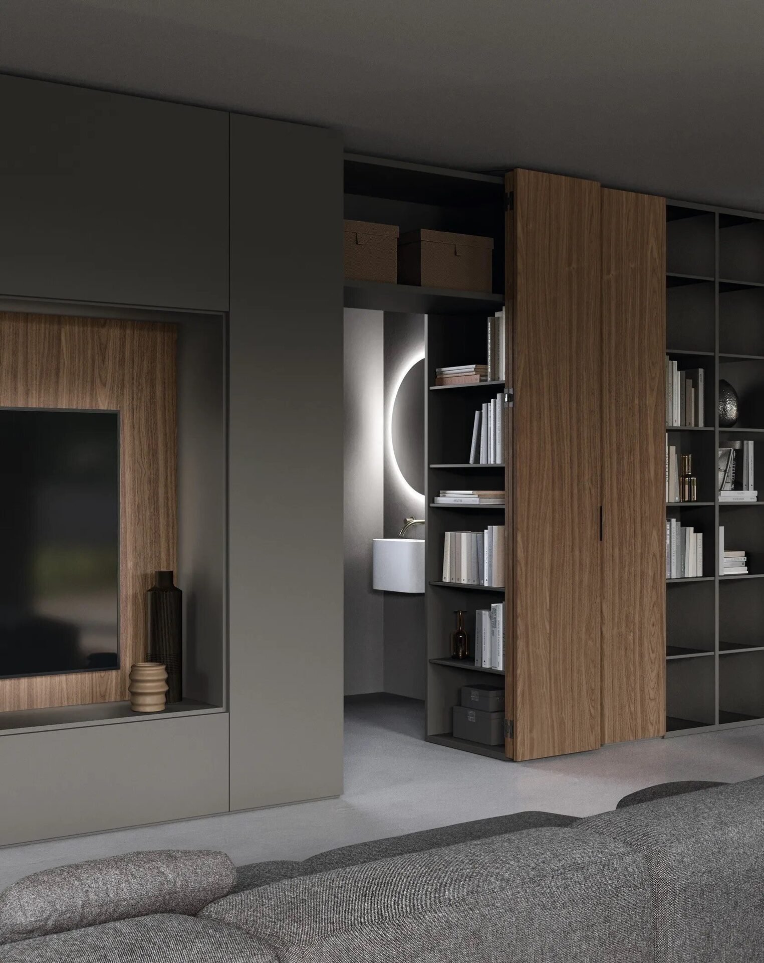 ENZO closet wall storage unit with shelving